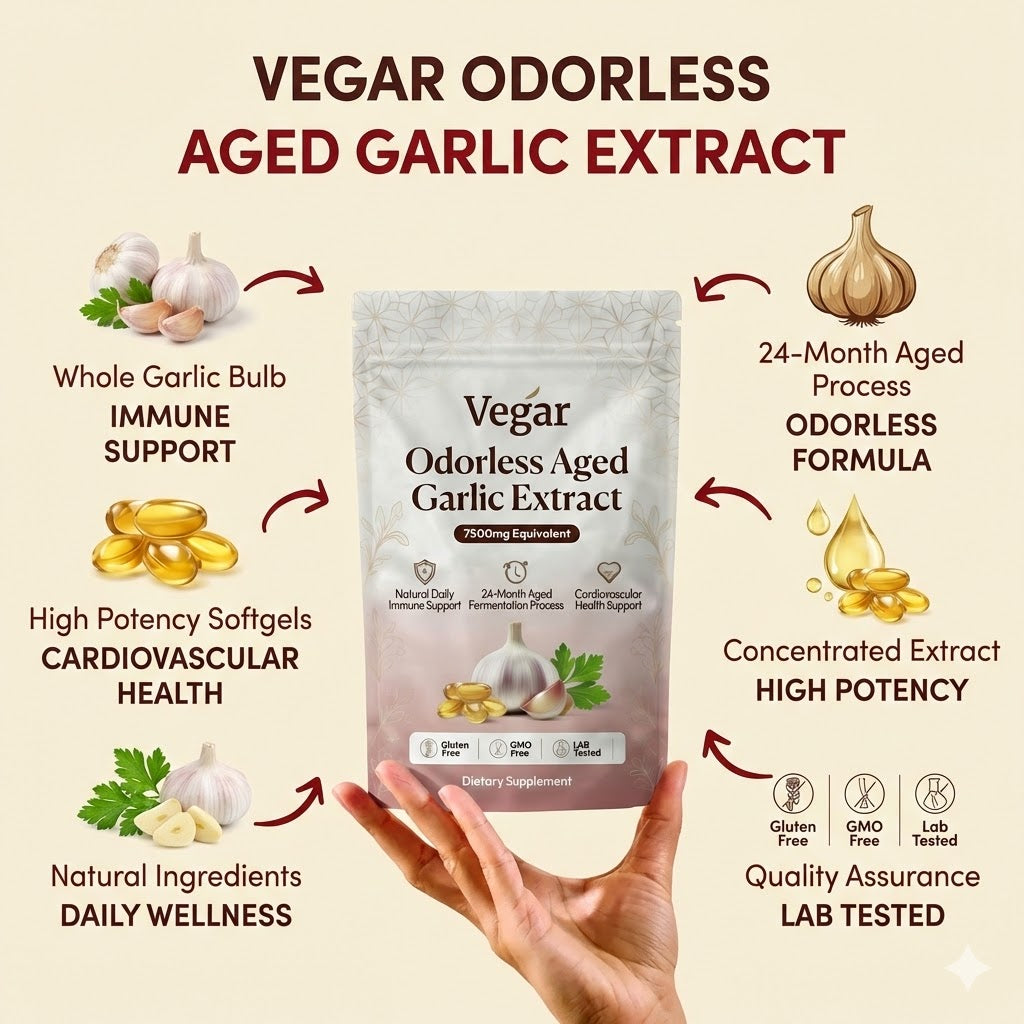 Aged Garlic Extract - 7500mg Odorless Softgels